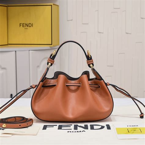 fendi made in italy leather pomodorino bucket bag|Fendi Pomodorino Mini Bucket Bag in Brown .